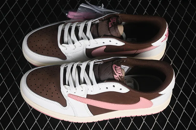 All categories Air Jordan Jordan series basketball shoes Air Jordan 1 Low ZG version Travis Scott x Air Jordan 1 Low OG AJ1 Joe 1 undercut low top full head layer DZ4137-206